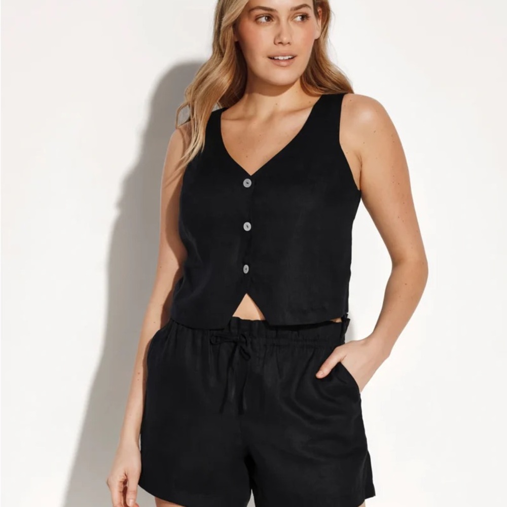 knix Black Relaxed Drawstring Shorts